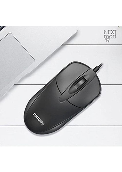 SPK7105 Kablolu USB Optik Mouse 1000DPI Siyah