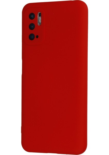 Lansman Xiaomi Poco M3 Pro Kılıf Nano Içi Kadife Silikon - Kırmızı modelleri