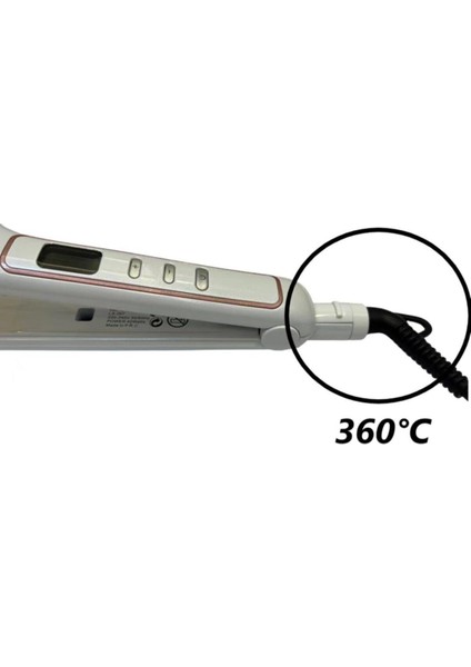 LS-207 Seramik Saç Düzleştirici Dijital LED Isı Ayarlı Düzleştirici