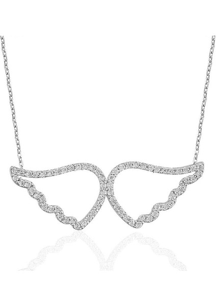 Gümüş Melek Kanadı Bayan Kolye fırsatları