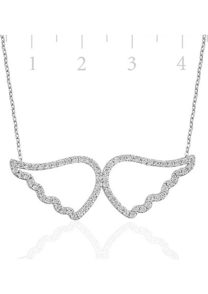 Gümüş Melek Kanadı Bayan Kolye indirimleri