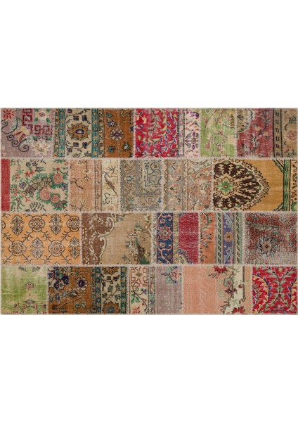 Özel Patchwork Eskitme El Dokuma Halı