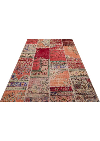 Klasik Modern Patchwork Eskitme El Dokuma Halı