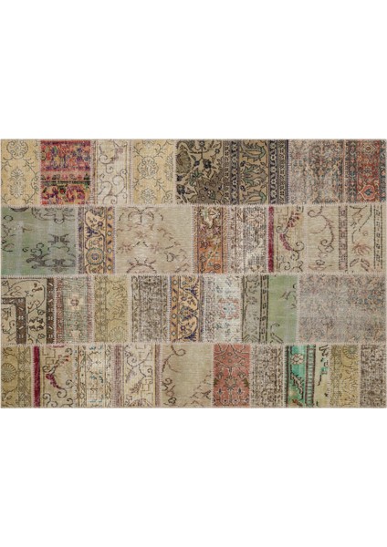 Özel Patchwork Eskitme El Dokuma Halı
