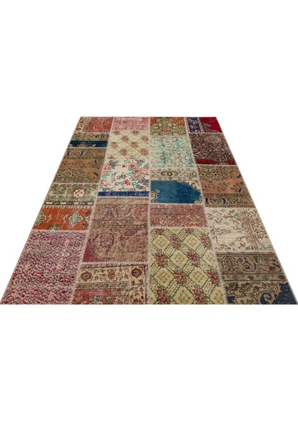 Klasik Modern Patchwork Eskitme El Dokuma Halı