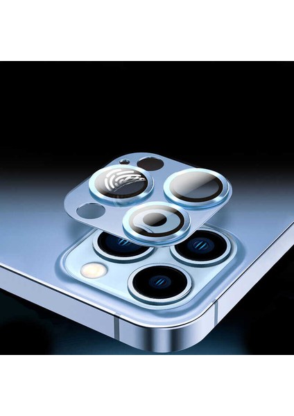 Apple Iphone 14 Pro Max Için Kamera Lens Koruyucu Metal Görünümlü Cl-03