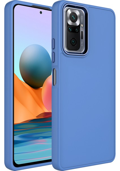 Xiaomi Redmi Note 10 Pro Kılıf Metal Kamera Koruma Çerçeveli Mat Luna Silikon