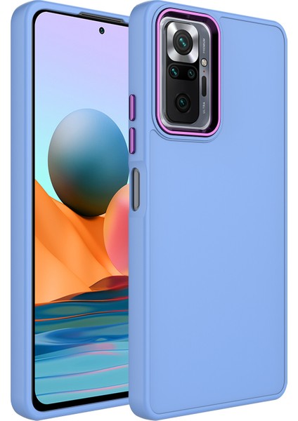 Xiaomi Redmi Note 10 Pro Kılıf Metal Kamera Koruma Çerçeveli Mat Luna Silikon