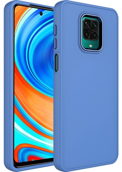 Xiaomi Redmi Note 9s Kılıf Metal Kamera Koruma Çerçeveli Mat Luna Silikon