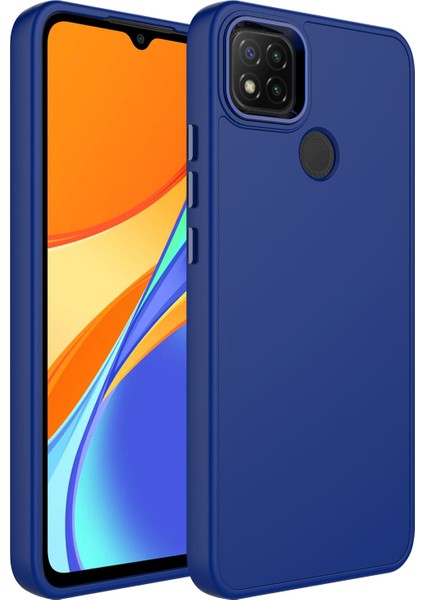 Xiaomi Redmi 9c Kılıf Metal Kamera Koruma Çerçeveli Mat Luna Silikon