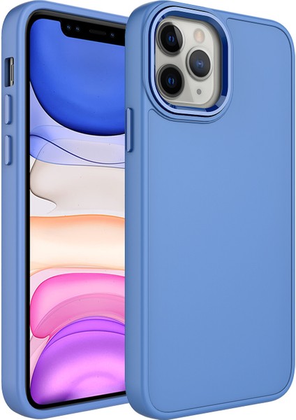 Apple Iphone 14 Pro Max Kılıf Metal Kamera Koruma Çerçeveli Mat Luna Silikon