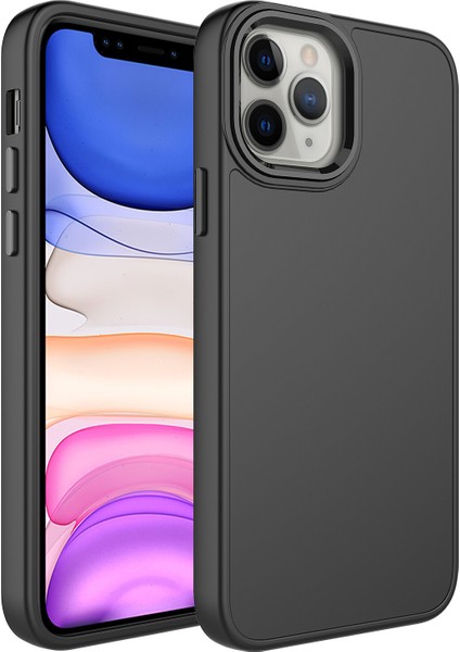 Apple Iphone 14 Pro Max Kılıf Metal Kamera Koruma Çerçeveli Mat Luna Silikon