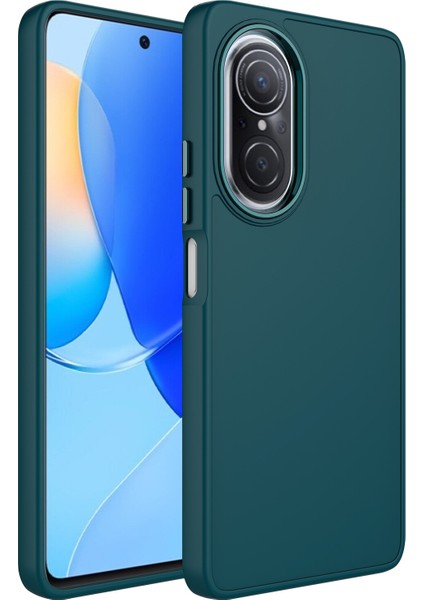 Huawei Nova 9 Se Kılıf Metal Kamera Koruma Çerçeveli Mat Luna Silikon