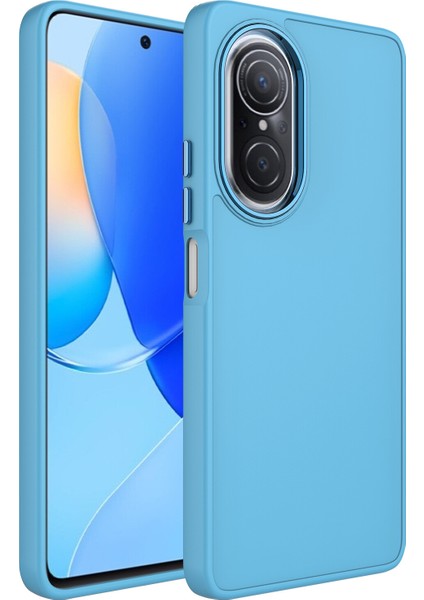 Huawei Nova 9 Se Kılıf Metal Kamera Koruma Çerçeveli Mat Luna Silikon