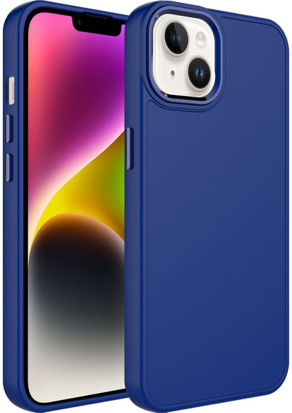 Apple Iphone 13 Kılıf Metal Kamera Koruma Çerçeveli Mat Luna Silikon