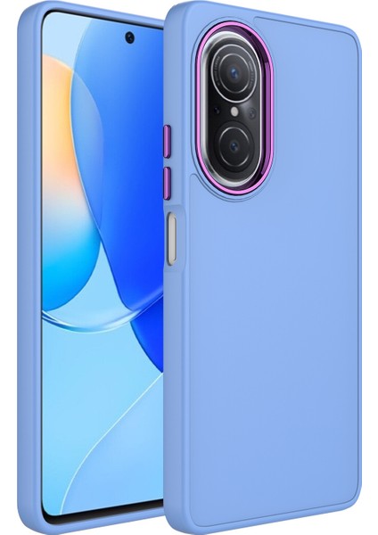 Huawei Nova 9 Se Kılıf Metal Kamera Koruma Çerçeveli Mat Luna Silikon