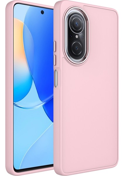 Huawei Nova 9 Se Kılıf Metal Kamera Koruma Çerçeveli Mat Luna Silikon