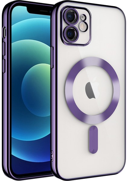 Apple Iphone 12 Kılıf Kamera Korumalı Laser Magsafeli Demre Silikon