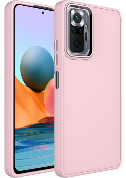 Xiaomi Redmi Note 10 Pro Kılıf Metal Kamera Koruma Çerçeveli Mat Luna Silikon