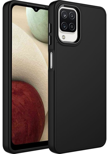 Samsung Galaxy A22 Kılıf Metal Kamera Koruma Çerçeveli Mat Luna Silikon