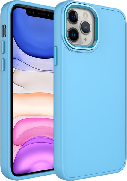 Apple Iphone 13 Pro Max Kılıf Metal Kamera Koruma Çerçeveli Mat Luna Silikon