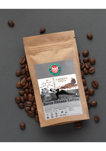 Burcu Fitness Coffee Blend Yüksek Kafeinli Çekirdek Kahve 250 Gr.