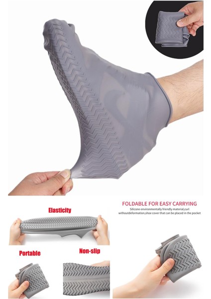 Silikon Yağmur Koruyucu Ayakkabı Kılıfı Kaymaz Su Kir Geçirmez fiyatları