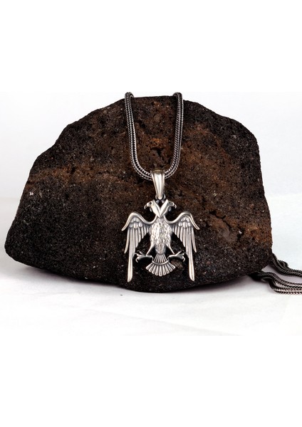 Çift Başlı Selçuklu Kartalı Model 925 Ayar Gümüş Kolye fiyatları