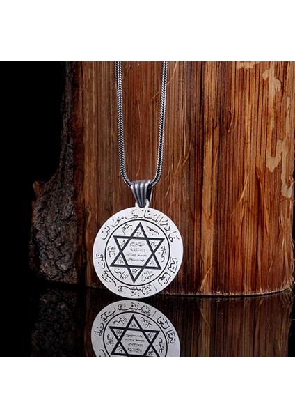 Hz Süleyman Mührü Model Madalyon Gümüş Kolye fiyatları