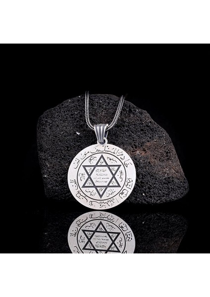 Hz Süleyman Mührü Model Madalyon Gümüş Kolye fırsatları