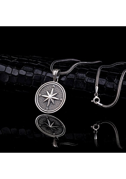 Yön Pusulası Model 925 Ayar Gümüş Kolye modelleri