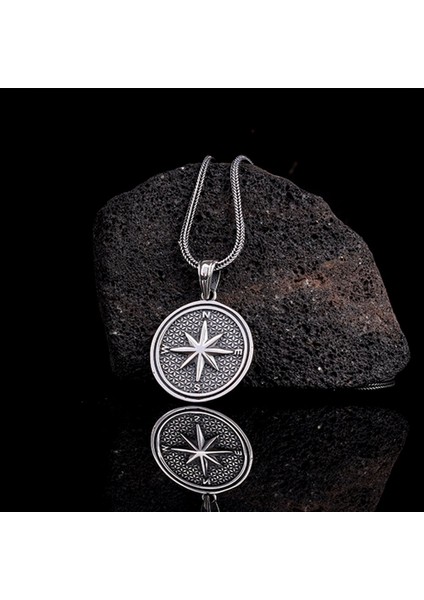 Yön Pusulası Model 925 Ayar Gümüş Kolye fırsatları