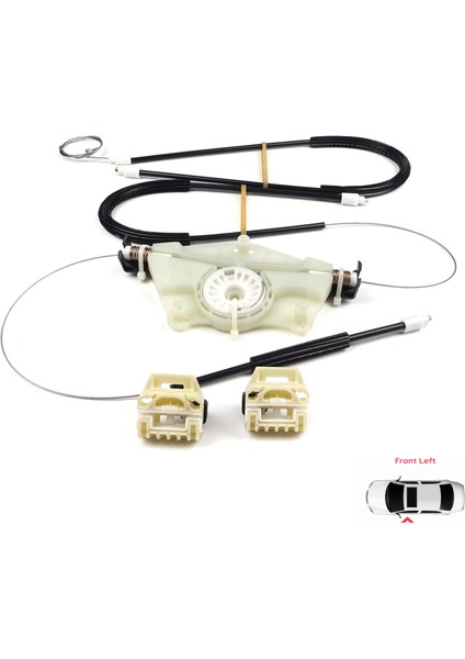 VW New Beetle C1 1C1 1997-2011 3-Kapı HB 1CM898655 İçin Elektrikli Ön Sol Kapı Cam Kriko Tamir Seti