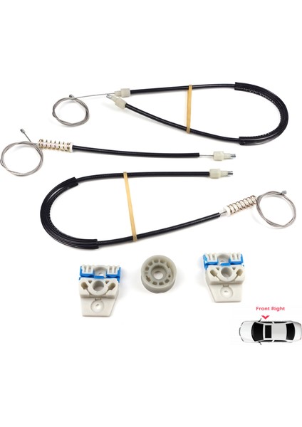 VW Jetta Golf MK5 A5 1K R32 GTI Plus 5M1 1K4837462 İçin Ön Sağ Kapı Cam Kriko Tamir Seti