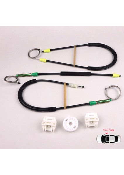 Peugeot 607 9D 9U 1999-2010 9222Q0 9650734880 İçin Ön Sağ Kapı Cam Kriko Tamir Seti