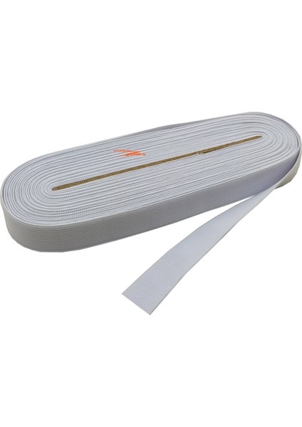 Lastik Beyaz 2 cm 10 Metre Dokuma Kumaş Lastiği Don Lastiği Tekstil Lastik
