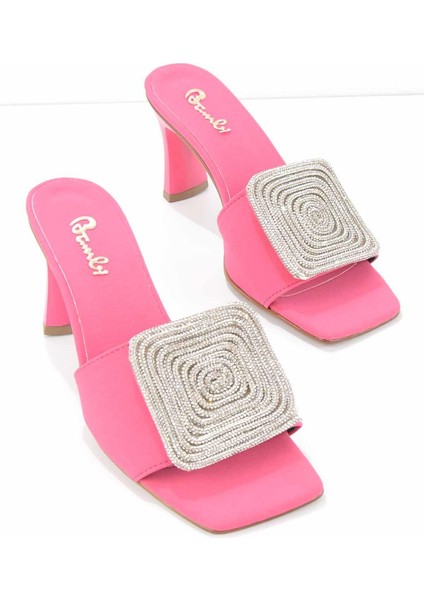 Mat Fuşya Saten Kadın Terlik K04666012338