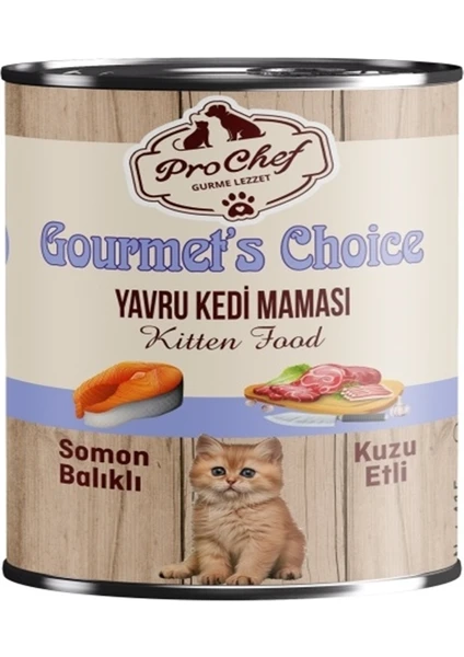 20 Adet Gourmet's Choice Yavru Kedi Maması | 415 gr Somon Balıklı & Kuzu Etli Konserve Yaş Mama