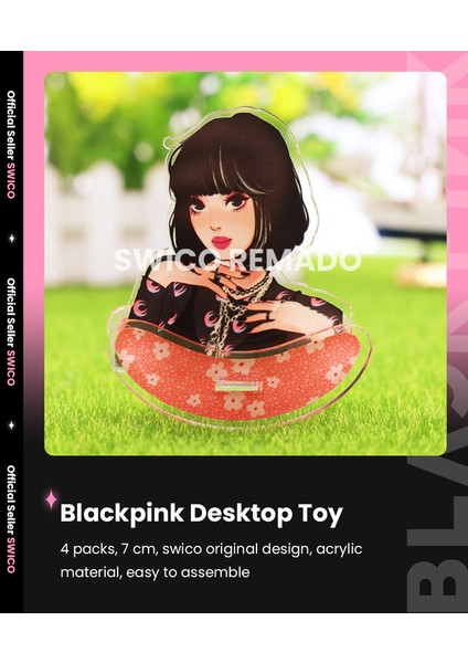 Kpop Blackpink Temalı Akrilik Masaüstü Dekorasyonu 4 Adet (Yurt Dışından) modelleri