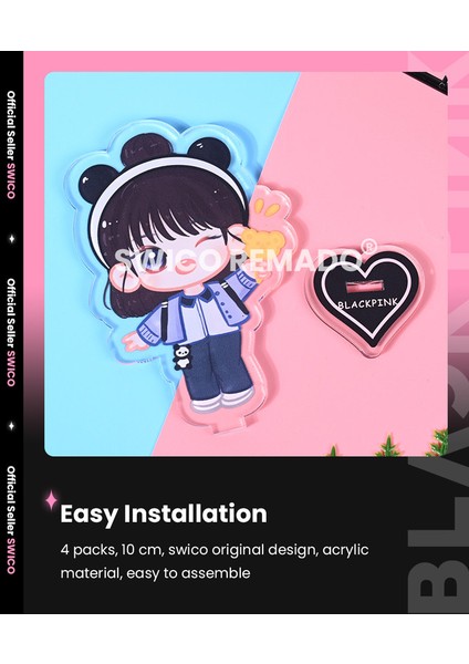 Kpop Blackpink Temalı Akrilik Masaüstü Dekorasyonu 4 Adet (Yurt Dışından) modelleri