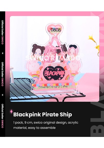Kpop Blackpink Temalı Korsan Gemisi Akrilik Masaüstü Dekorasyonu (Yurt Dışından) modelleri