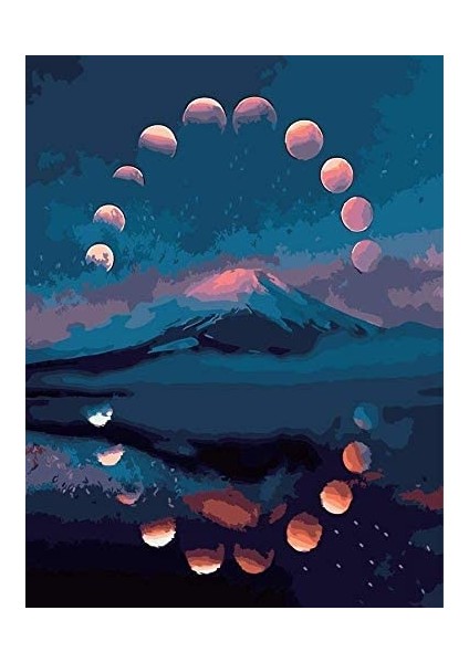 Ay Başı Çerçeveli 50X65 Sayılarla Boyama Hobi Seti