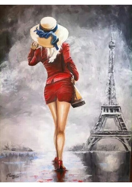 Eyfel Ziyareti Çerçeveli 50X65 Sayılarla Boyama Hobi Seti