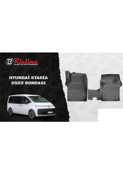 Rizline Hyundai Staria 2022 Sonrası 3D Havuzlu Paspas
