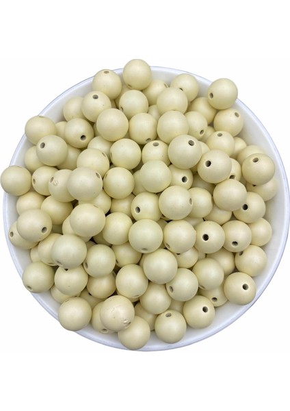 12MM Krem Renk Mat Metalik Plastik Boncuk (100GR,~28 Adet) fiyatları