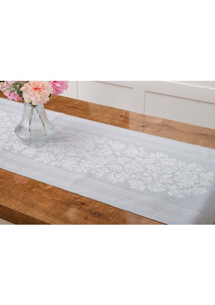 Lola Jakar Polyester Kumaş Gri Runner 45X150 cm - 1413