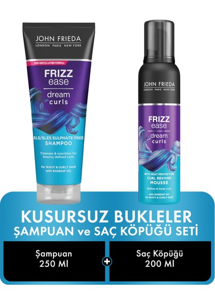 John Frieda Mükemmel Bukleler Şampuan & Köpük Set