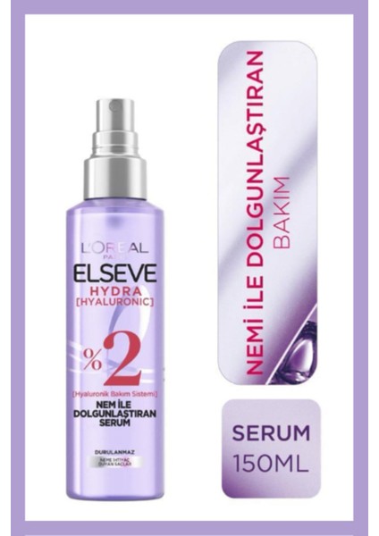 Hydra [Hyaluronic] Nemi Hapseden Saç Bakım Kremi 390ml Ve Nem İle Dolgunlaştıran Serum 150ml fiyatları