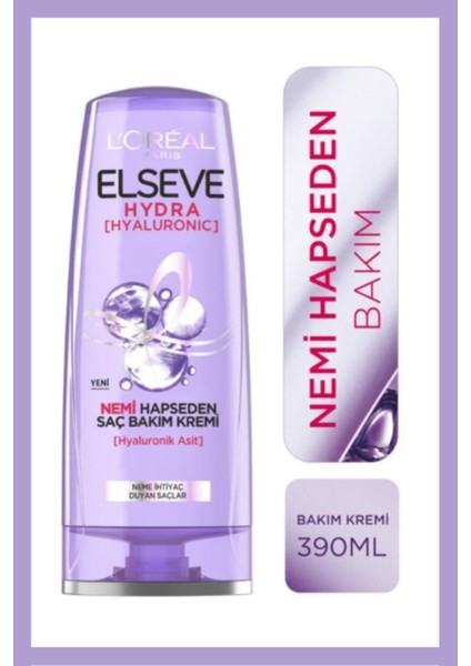 Hydra [Hyaluronic] Nemi Hapseden Saç Bakım Kremi 390ml Ve Nem İle Dolgunlaştıran Serum 150ml fırsatları