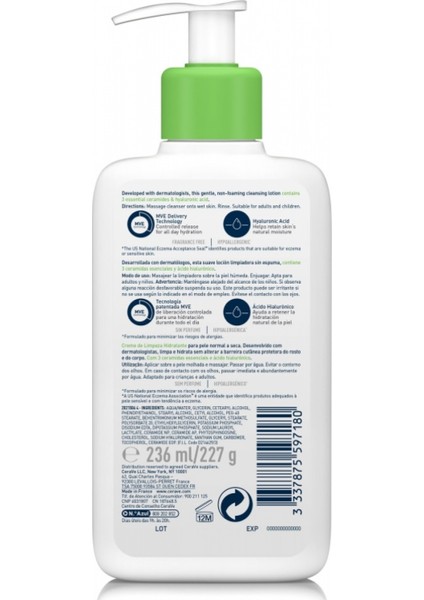 Cerave Nemlendiren Temizleyici 473 ml modelleri